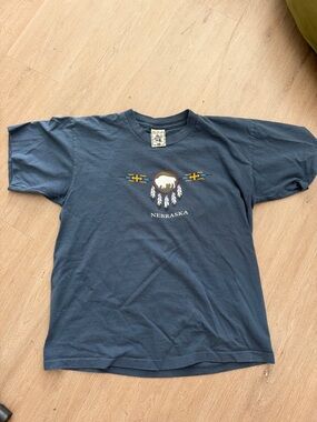 Vintage Nebraska Buffalo Graphic - Navy Blue